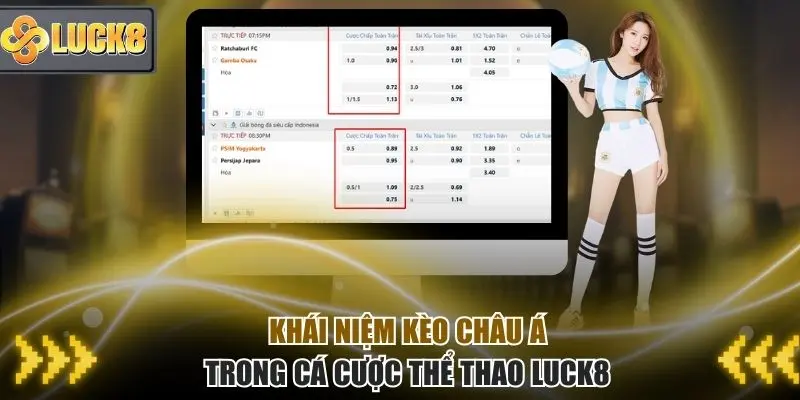 Khái niệm kèo châu Á (handicap) trong cá cược đá bóng trên trang Luck8
