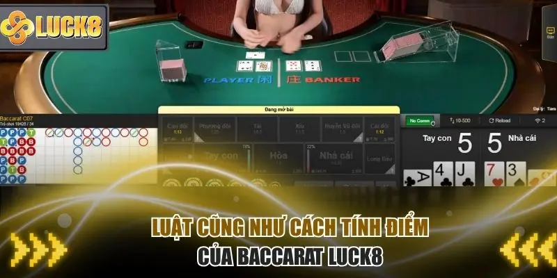 Luật Baccarat Luck8 cũng như cách tính tổng điểm cơ bản