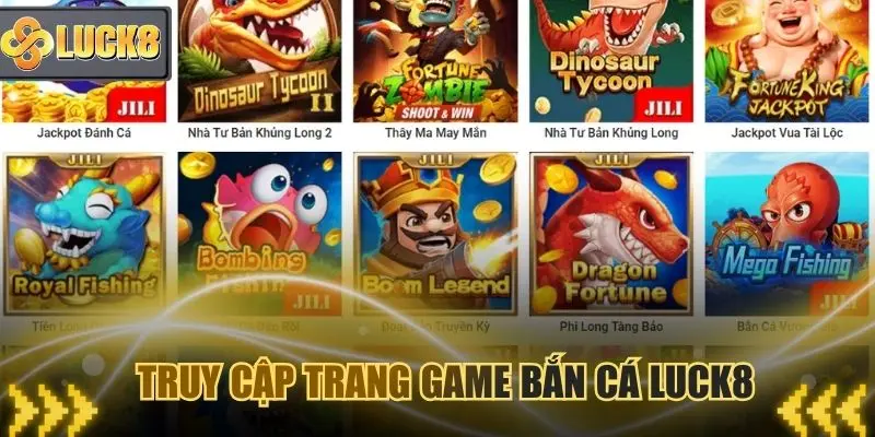 Truy cập trang game bắn cá Luck8 đổi thưởng siêu nhanh